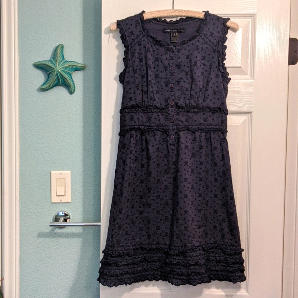 Marc Jacobs navy eyelet skull dress 2